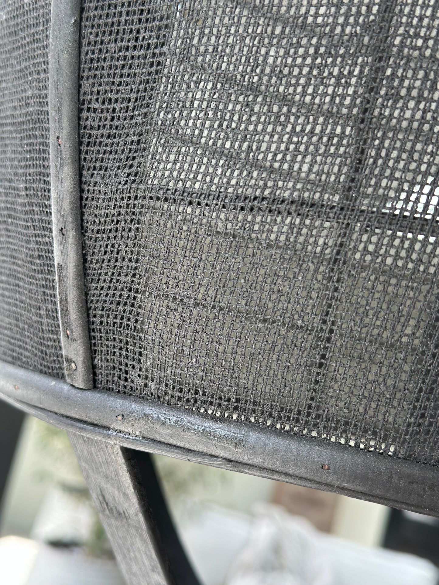 Hanglamp Ion - zwart linnen/ bamboe L - J-line