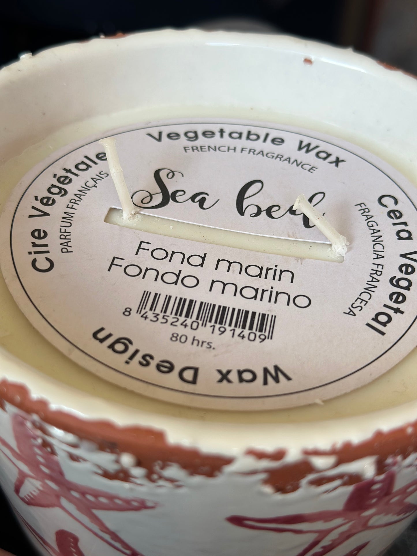 Geurkaars Wax Design -L. Fond Marin