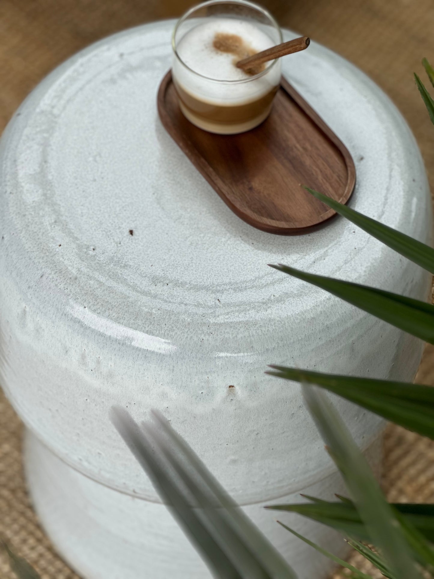 Hipsippy bijzettafel/kruk White - Keramiek