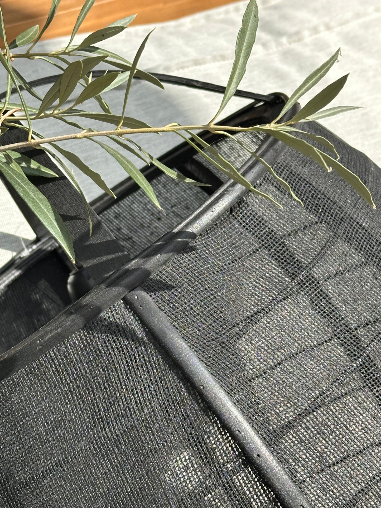 Hanglamp Ion - zwart linnen/ bamboe L - J-line