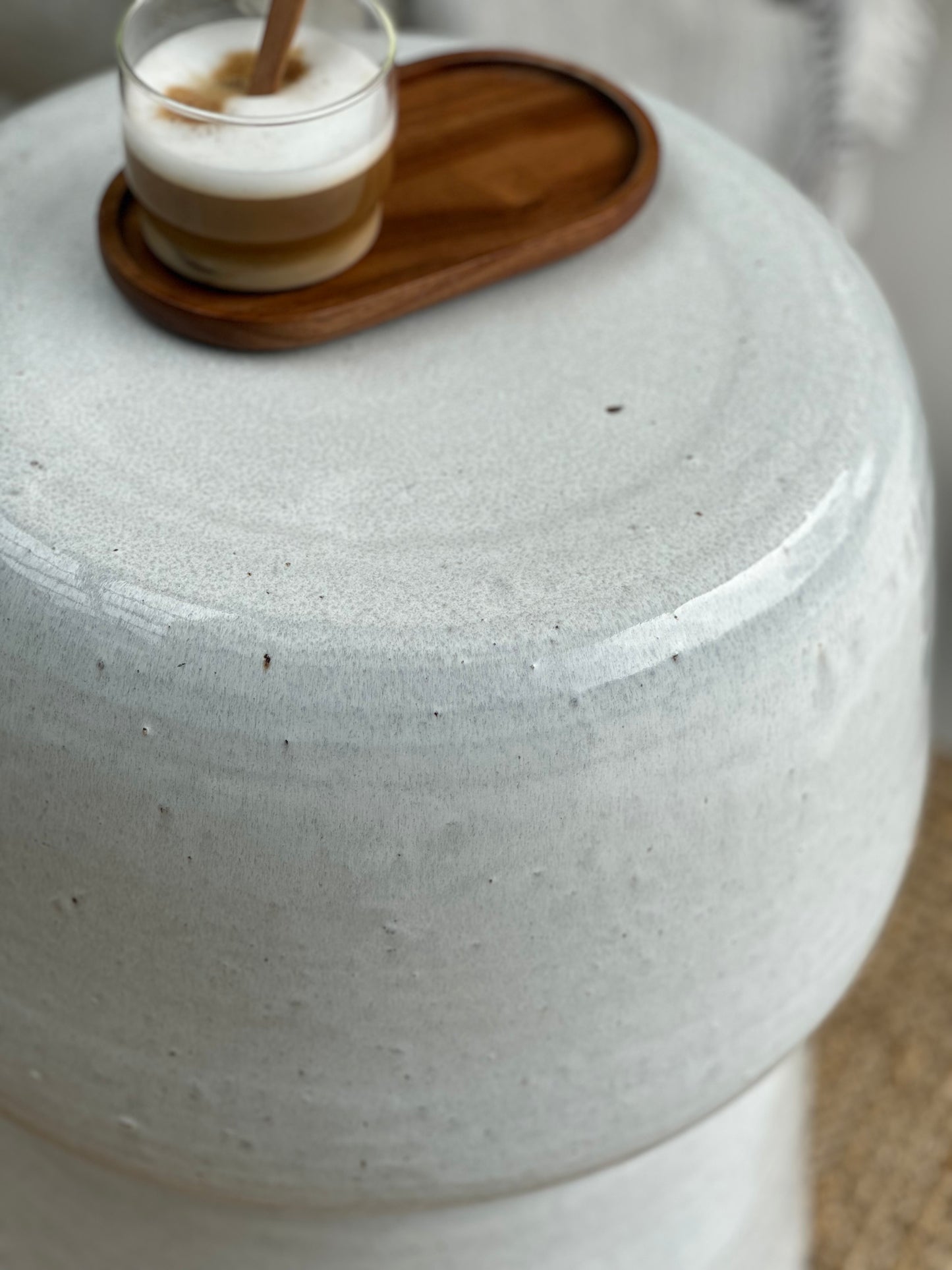Hipsippy bijzettafel/kruk White - Keramiek