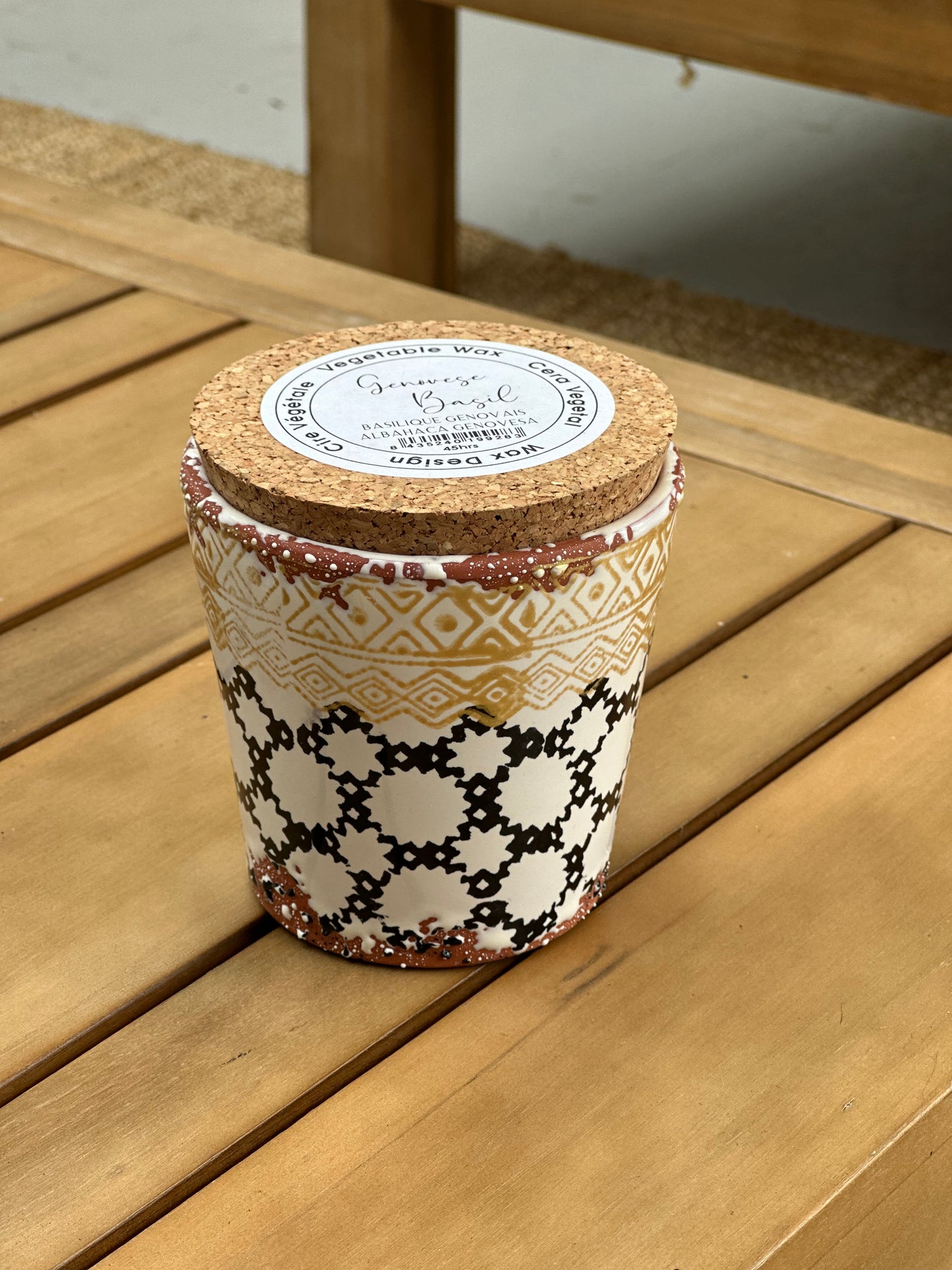 Geurkaars waxdesign - M, Genovese Basil