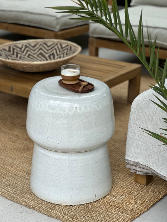 Hipsippy bijzettafel/kruk White - Keramiek