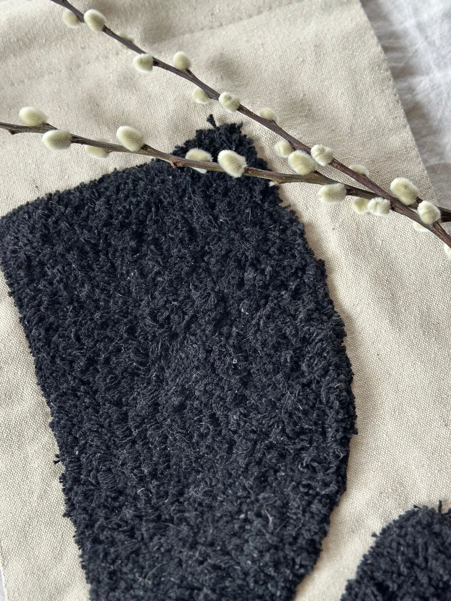 Wandkleed Tufted Wall Art - Zwart