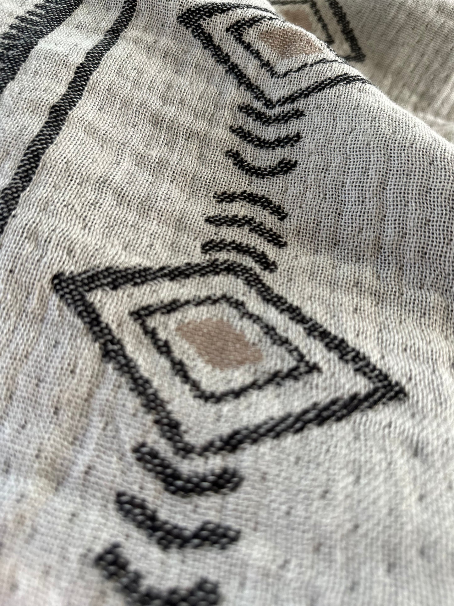 Plaid met etnische print.