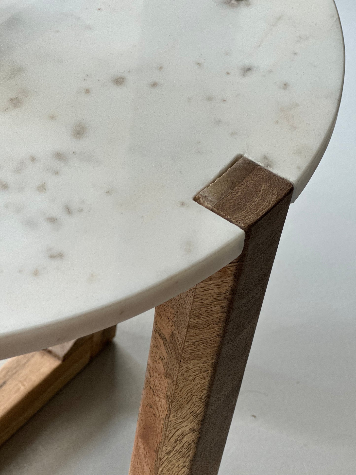 Bijzettafel marmer, Raw Materials - wit en zwart