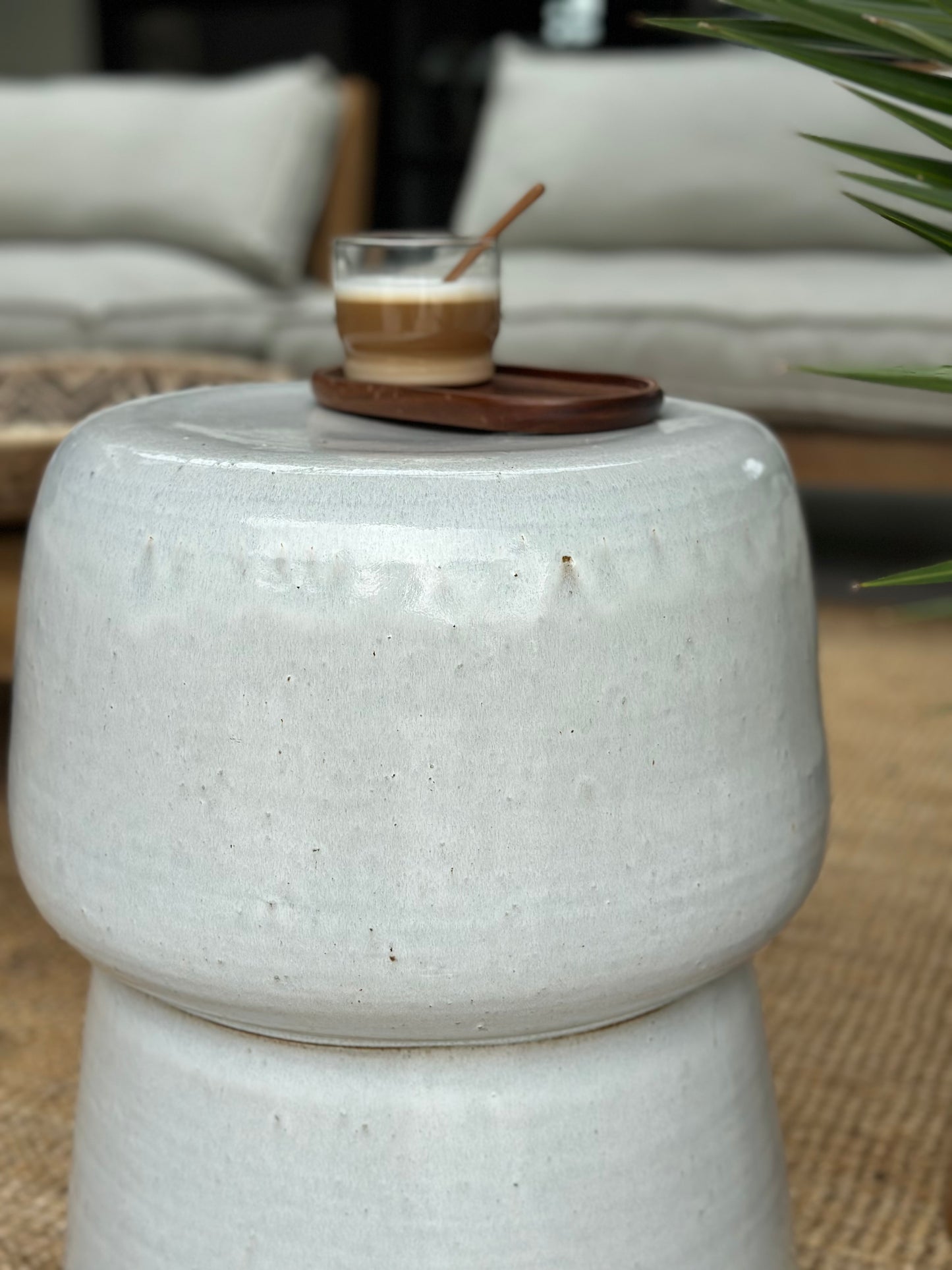 Hipsippy bijzettafel/kruk White - Keramiek
