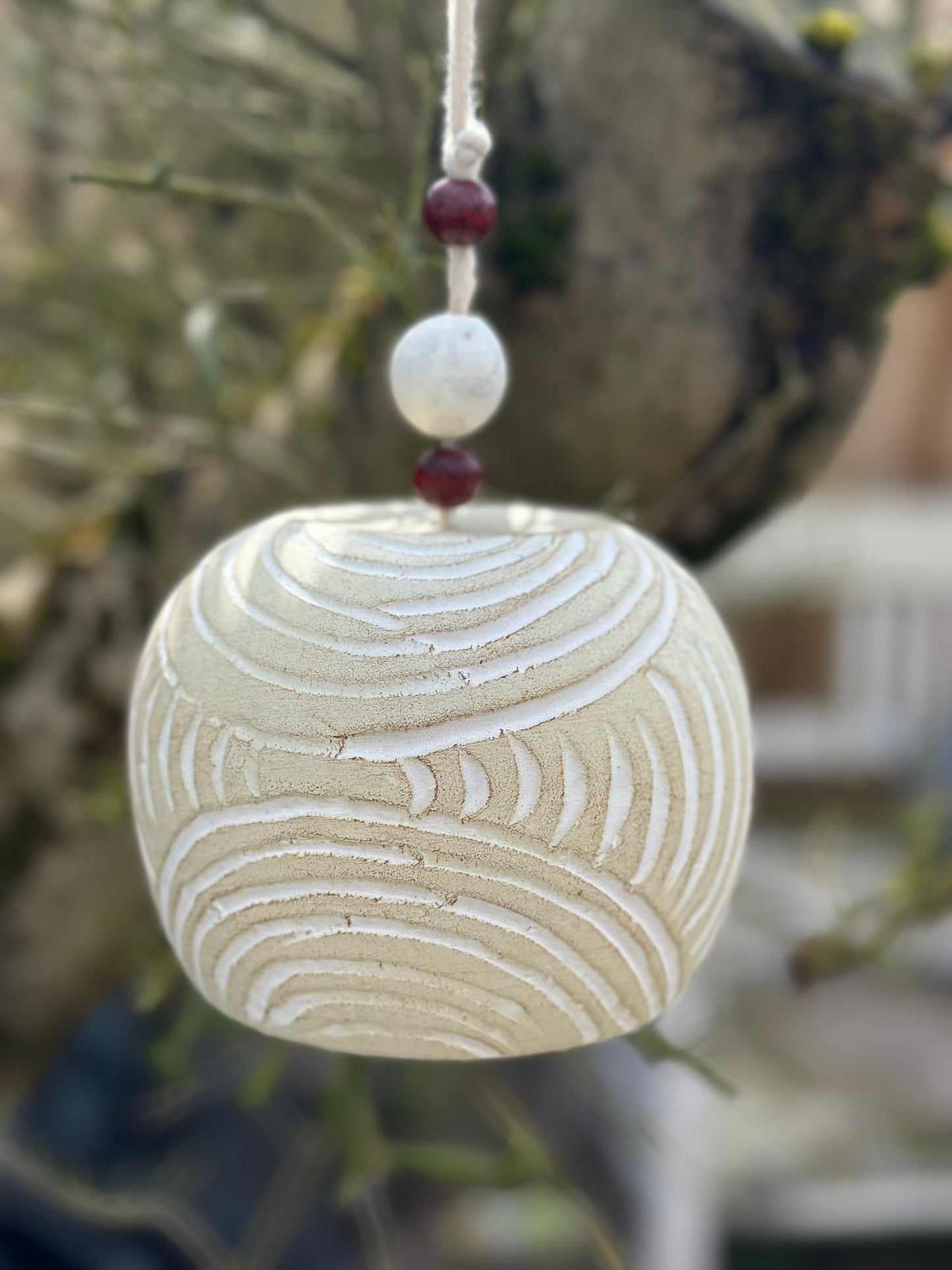 Hangbel terracotta - zand/ecru