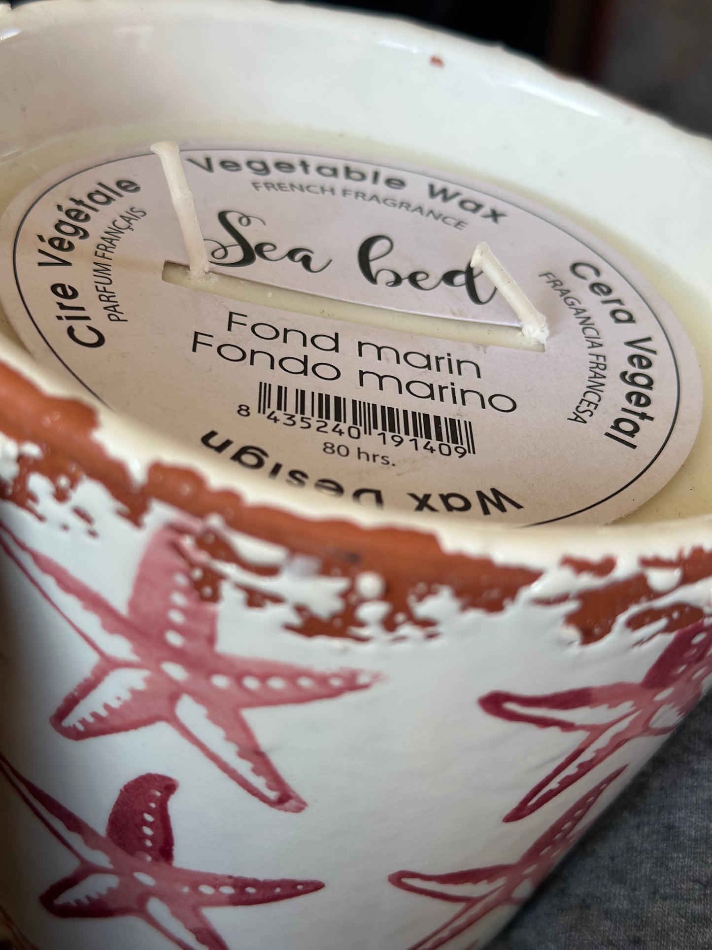 Geurkaars Wax Design -L. Fond Marin