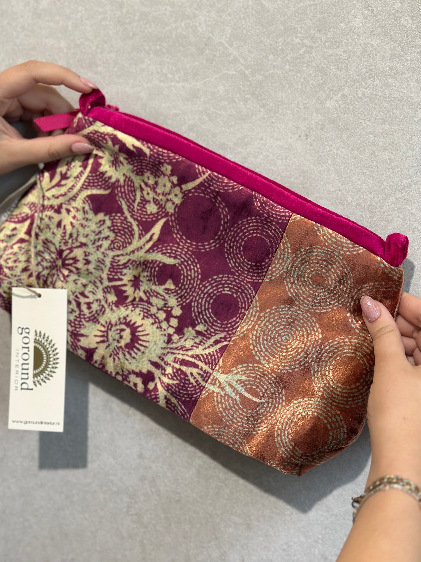 Velvet make-up tasje/etui