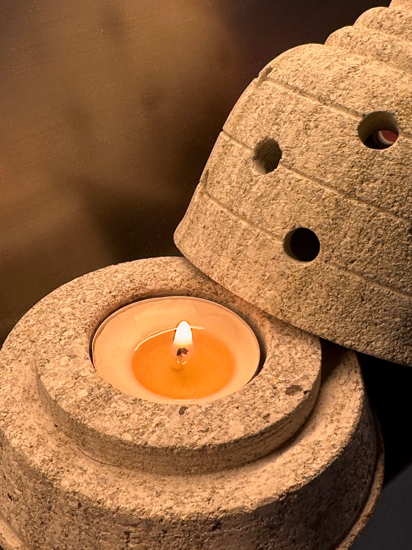 Waxinelicht lantaarntje Borobudur