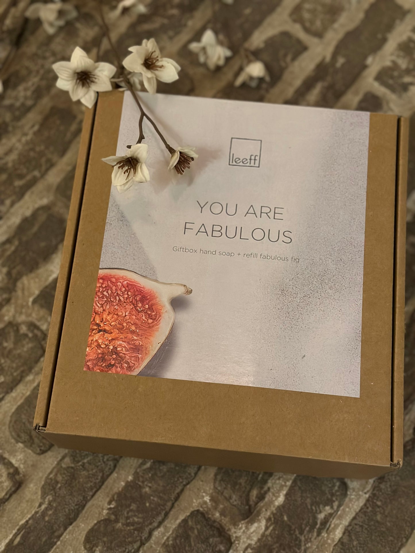 Giftbox Leeff; YOU ARE FABULOUS; Handsoap + Refill Fabulous Fig