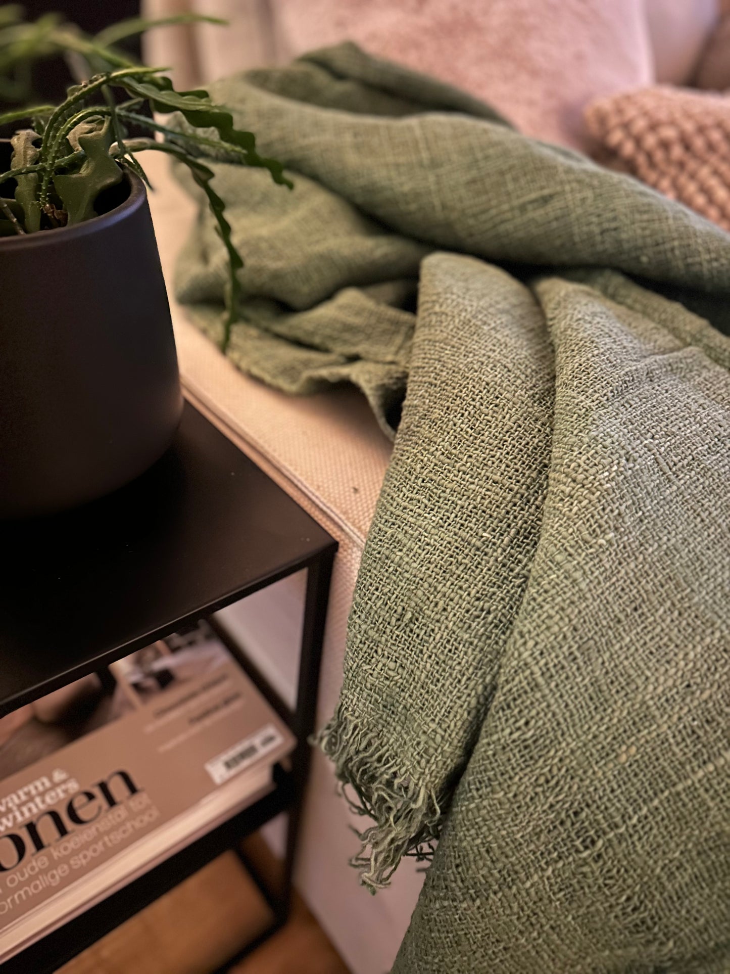 Plaid- gerecycled katoen