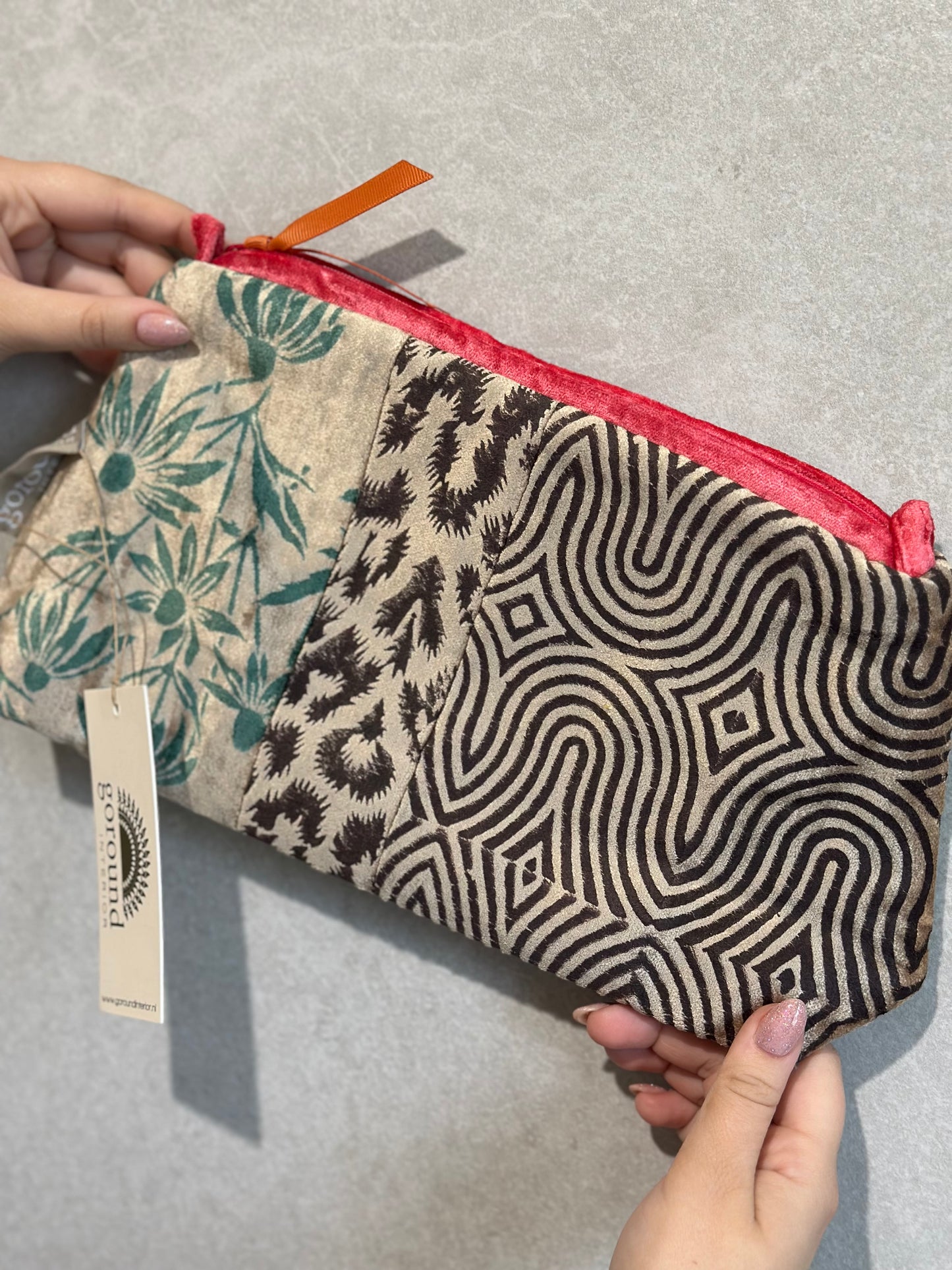 Velvet make-up tasje/etui