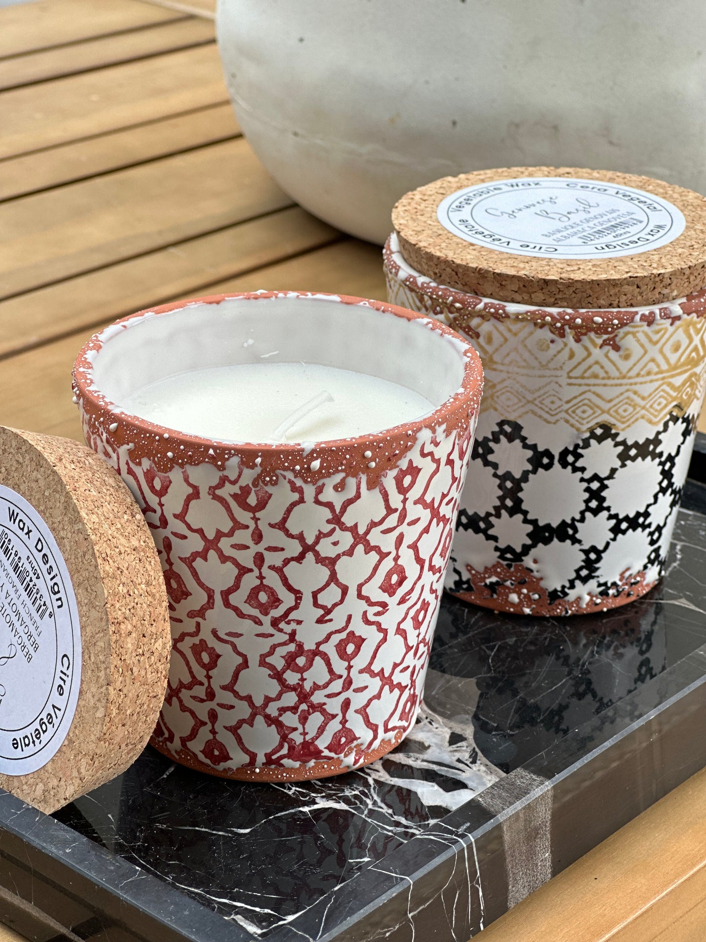 Geurkaars waxdesign - M, Bergamot & Flowers