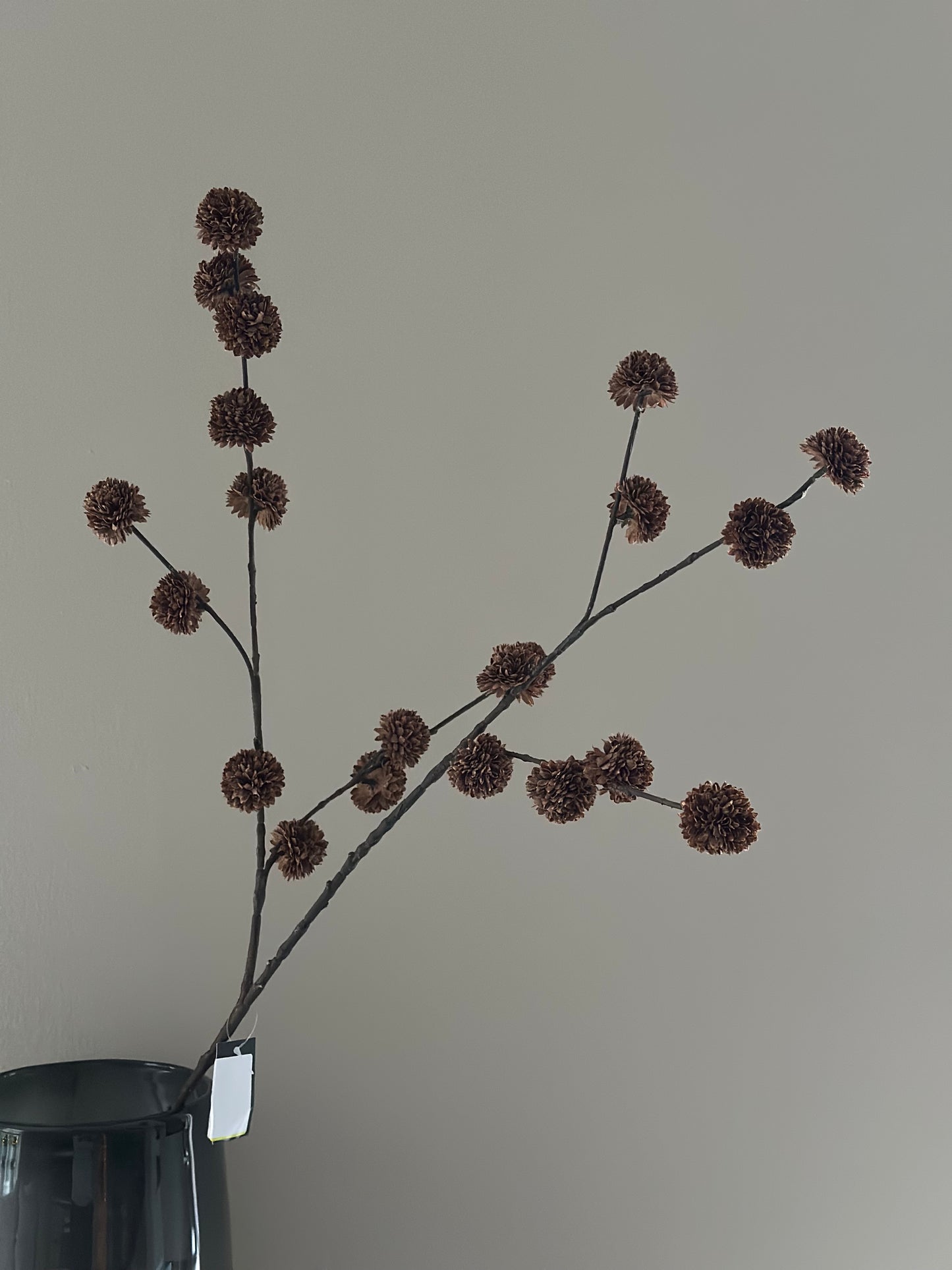 Kunsttak Pompom, dark coffee