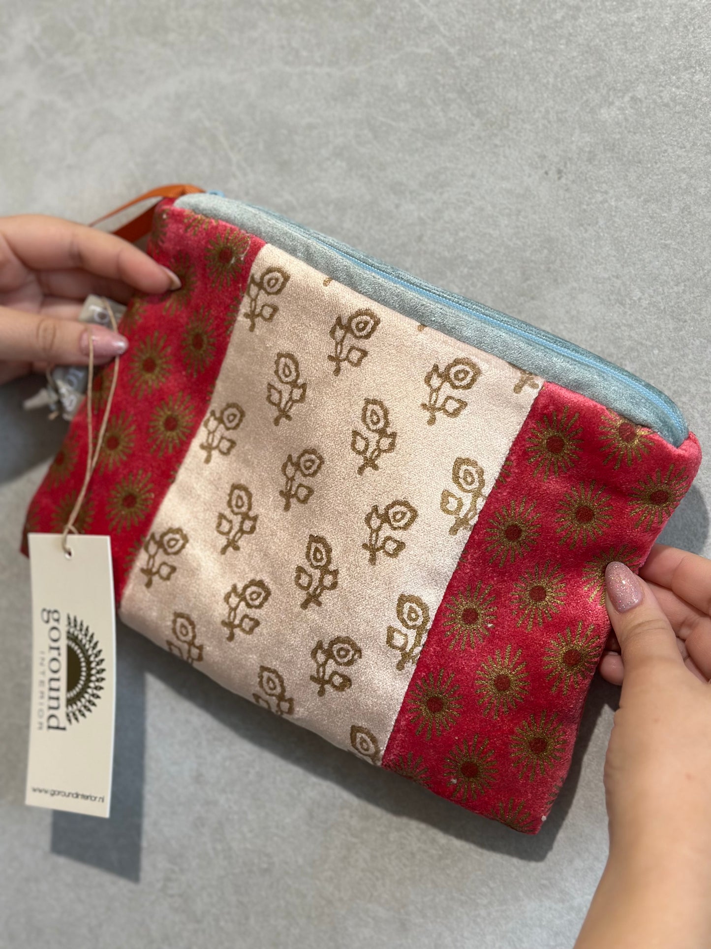 Velvet make-up tasje/etui