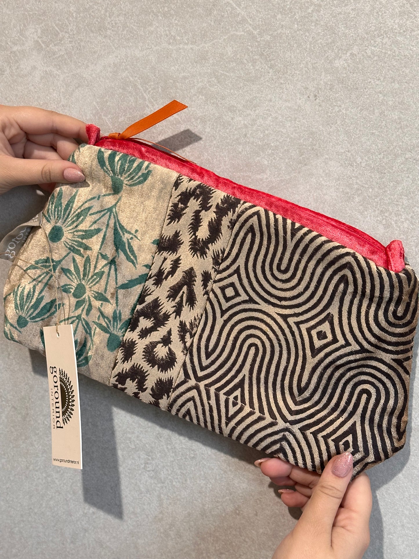 Velvet make-up tasje/etui