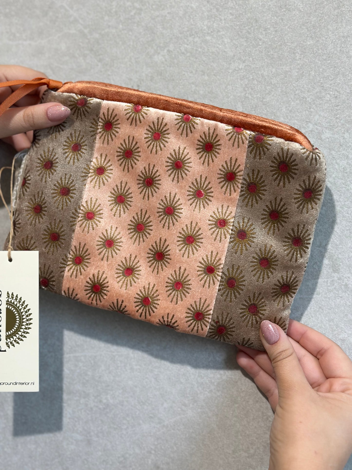 Velvet make-up tasje/etui