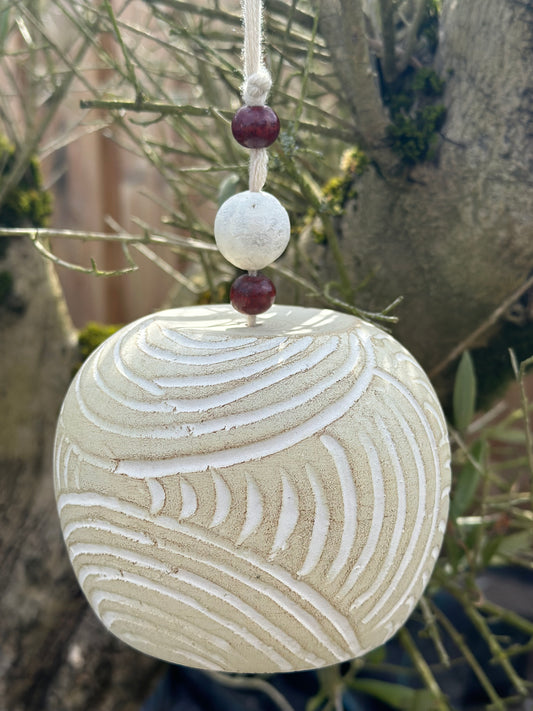 Hangbel terracotta - zand/ecru