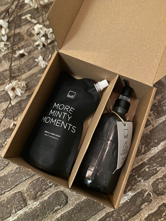 Giftbox Leeff; YOU ARE ALWAYS ON MY MINT, Handsoap + Refill Minty Moments