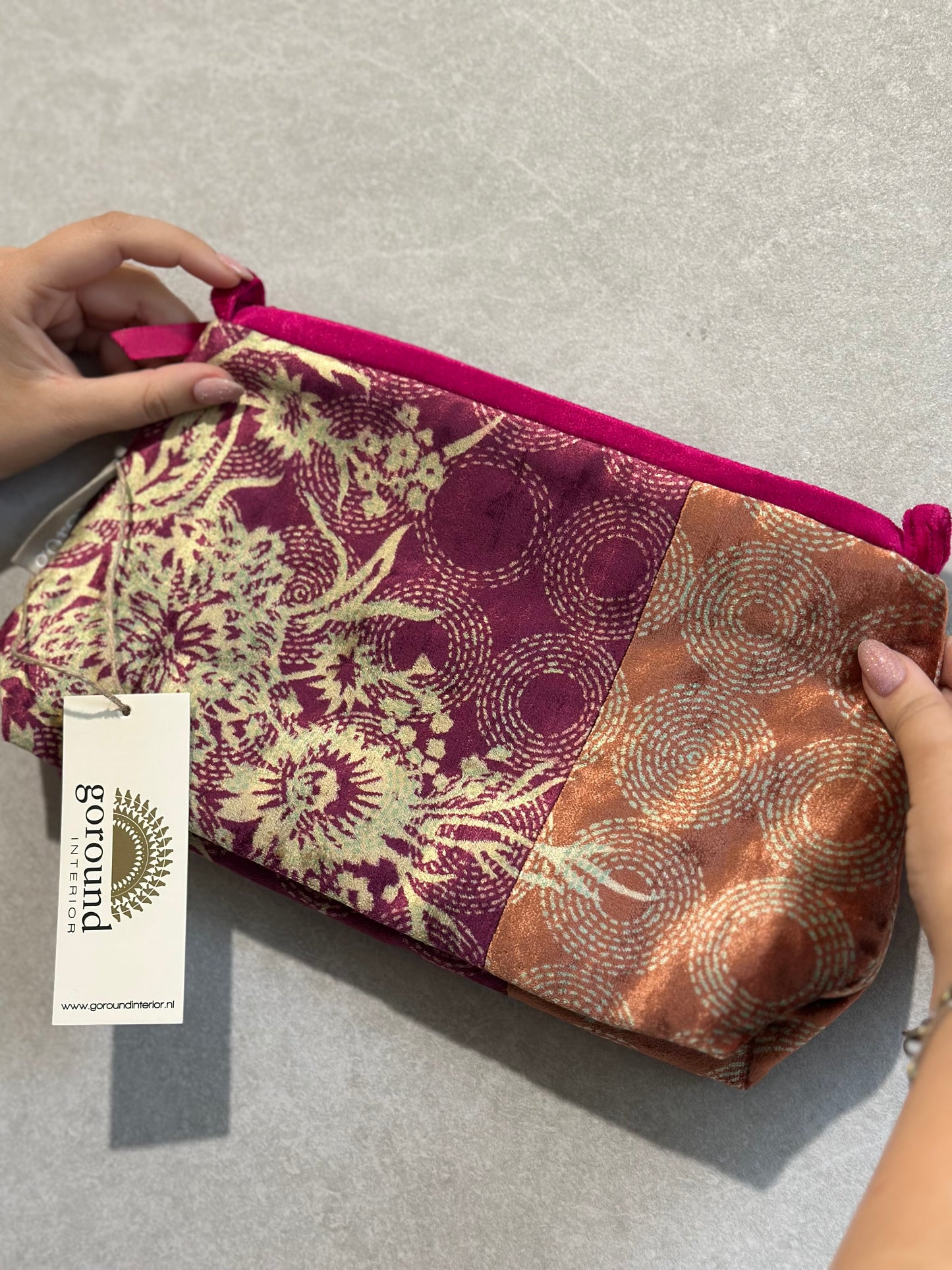 Velvet make-up tasje/etui