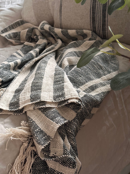 Plaid Bahia Zwart-Ecru