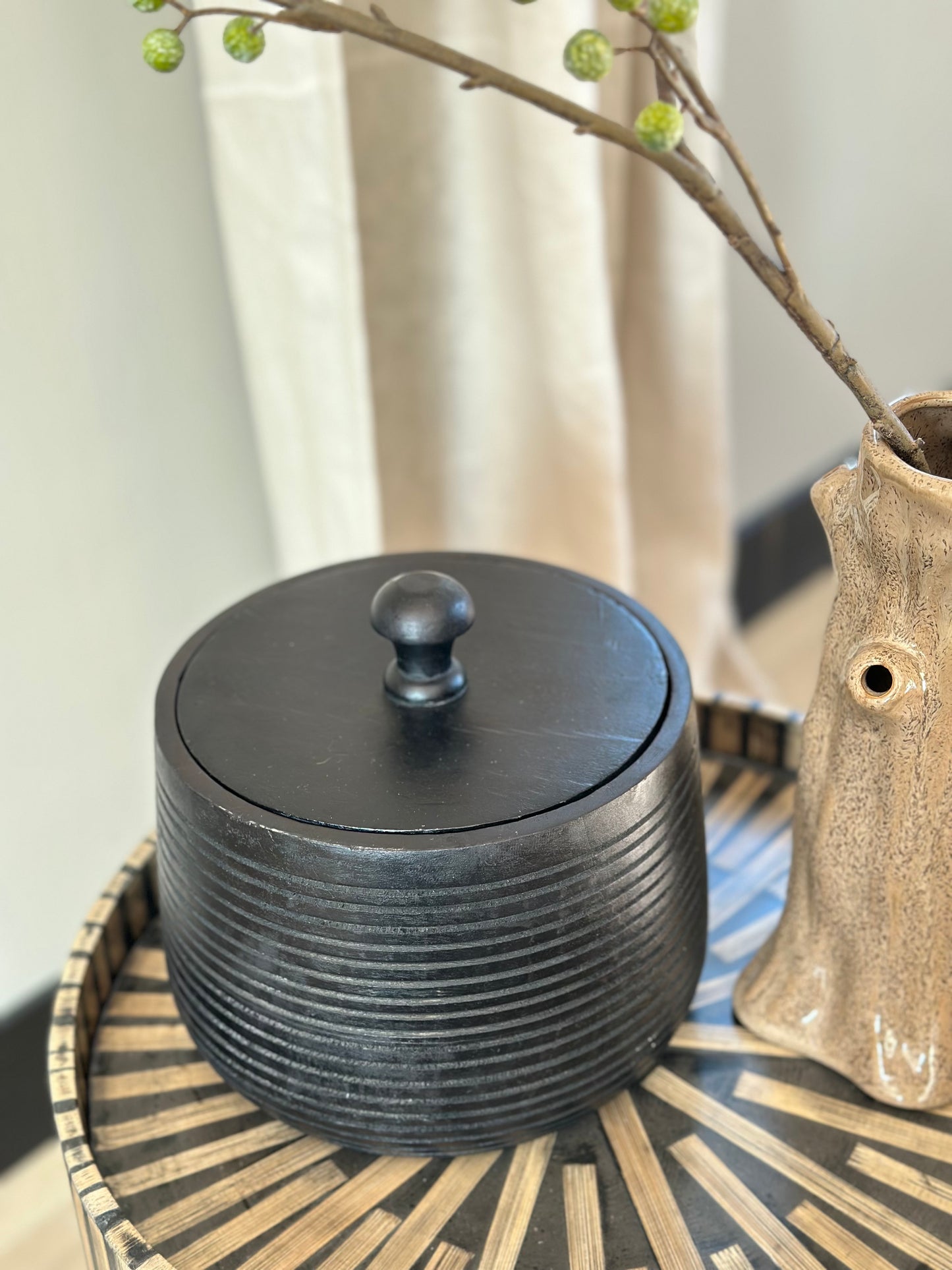 Jens Living Mango opbergpot XL zwart