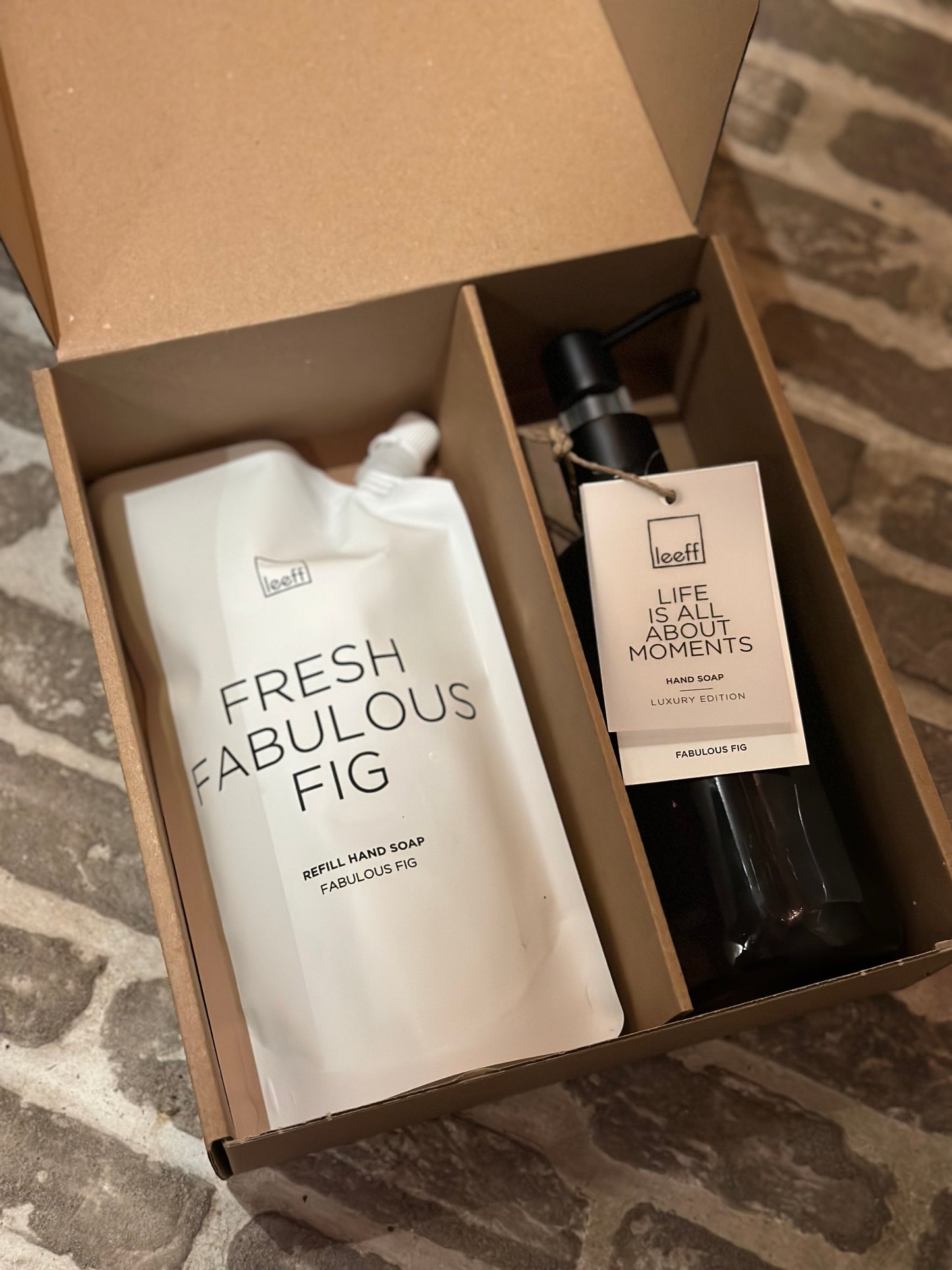 Giftbox Leeff; YOU ARE FABULOUS; Handsoap + Refill Fabulous Fig