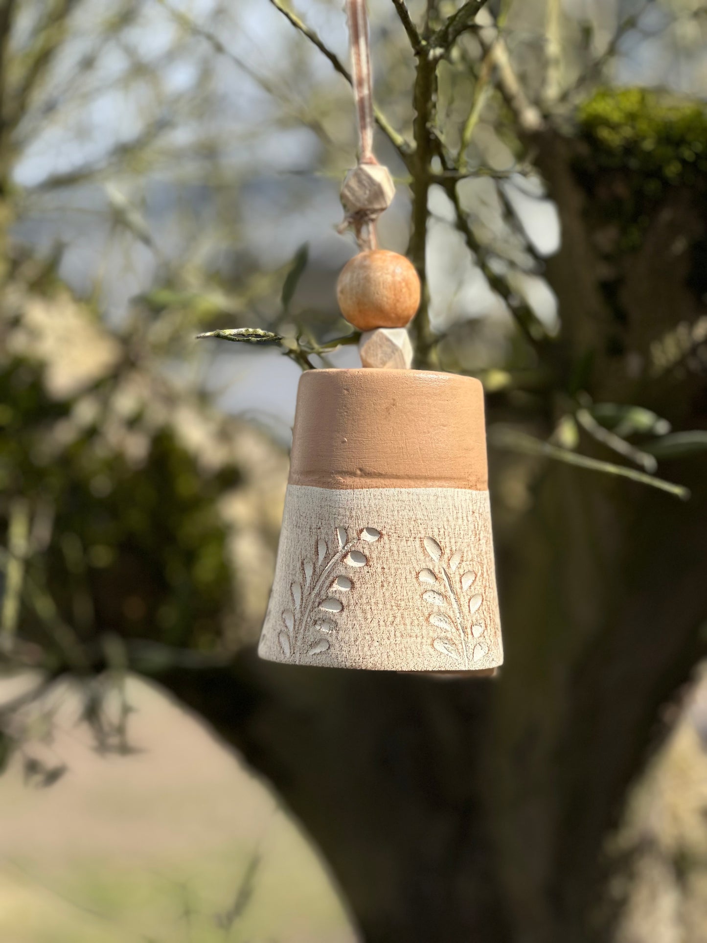 Hangbel terracotta - terra/crème