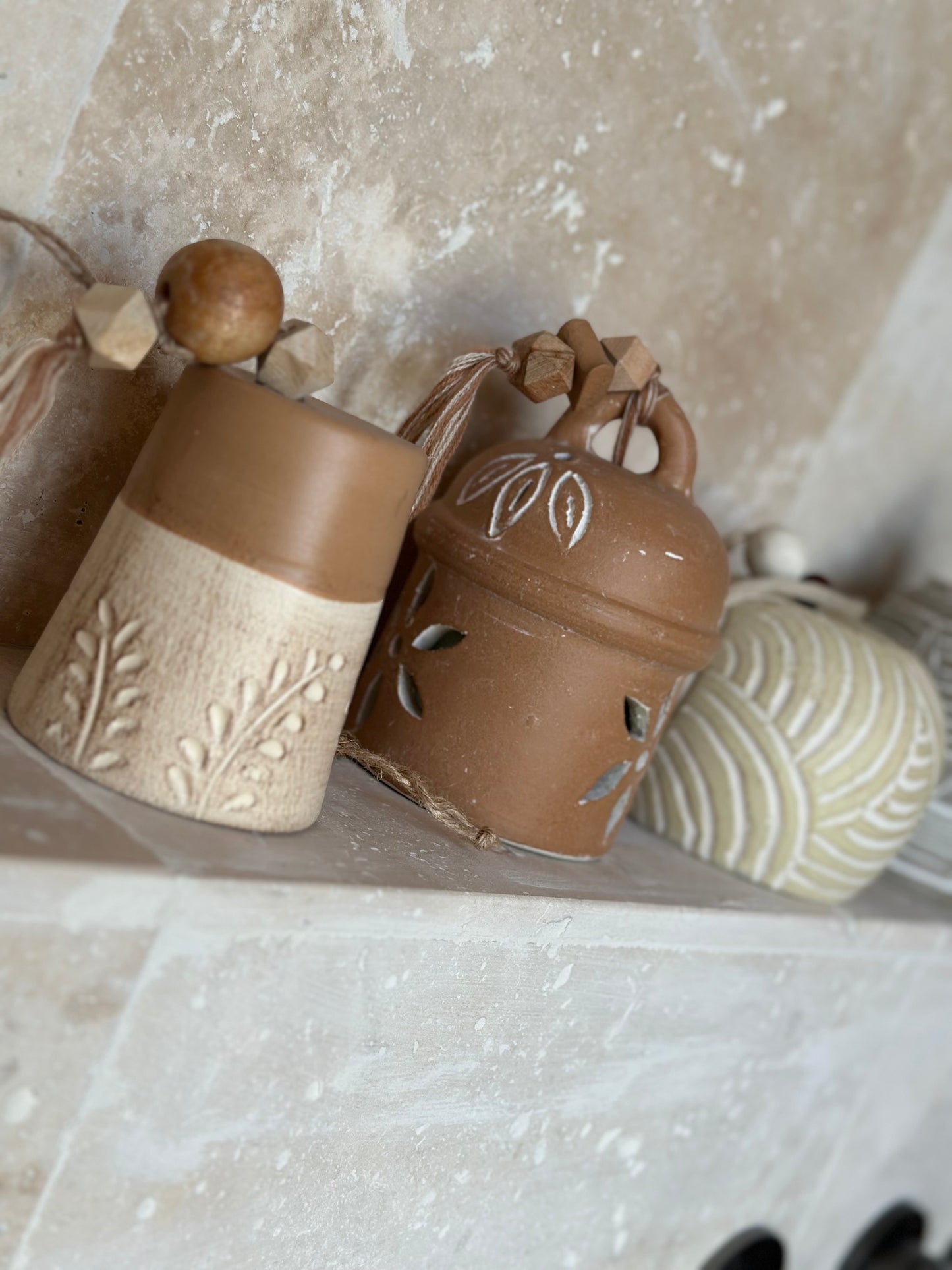 Hangbel terracotta - terra/crème